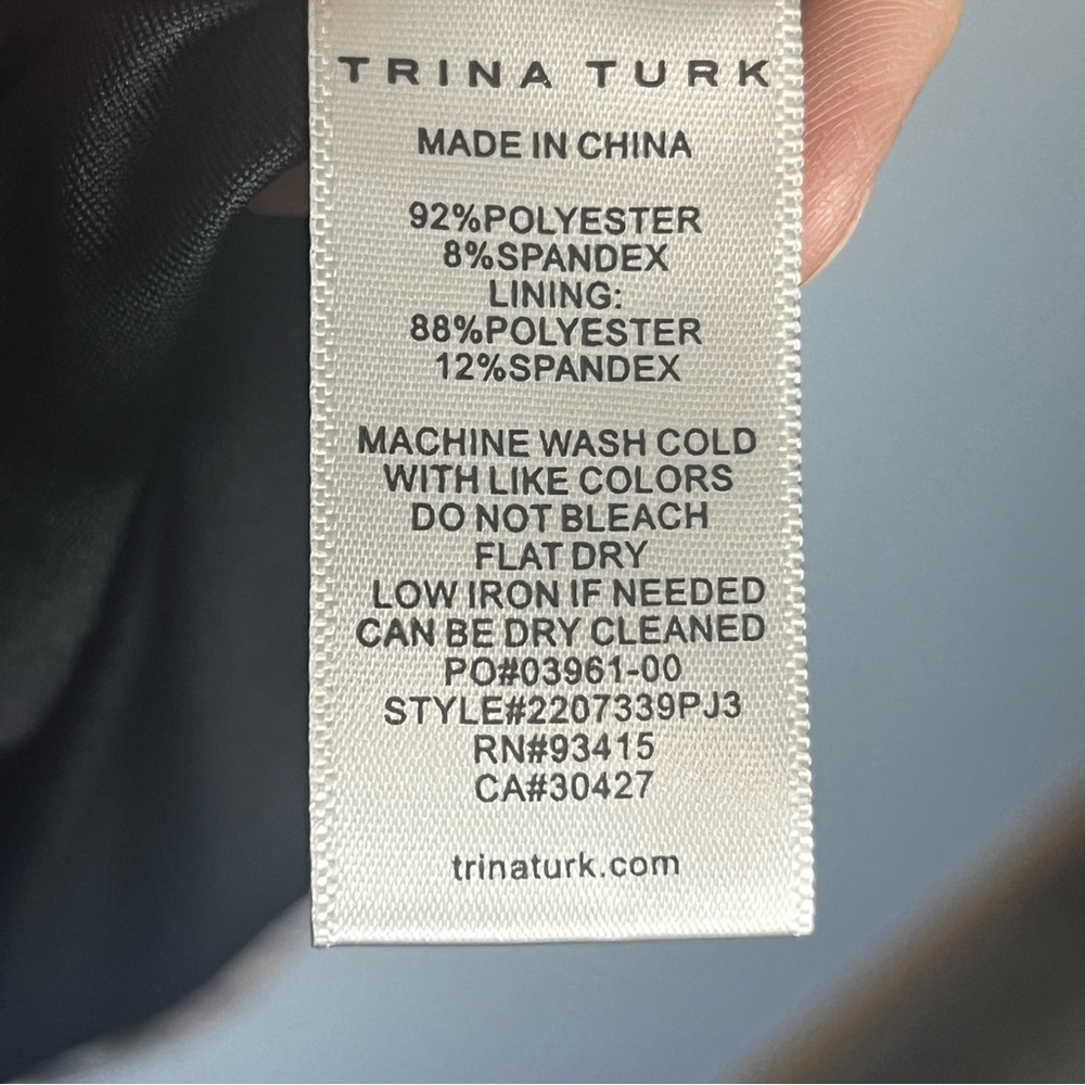Trina By Trina Turk Paisley Jersey Dress Small Lined Mini Business Career Party - Picture 7 of 9